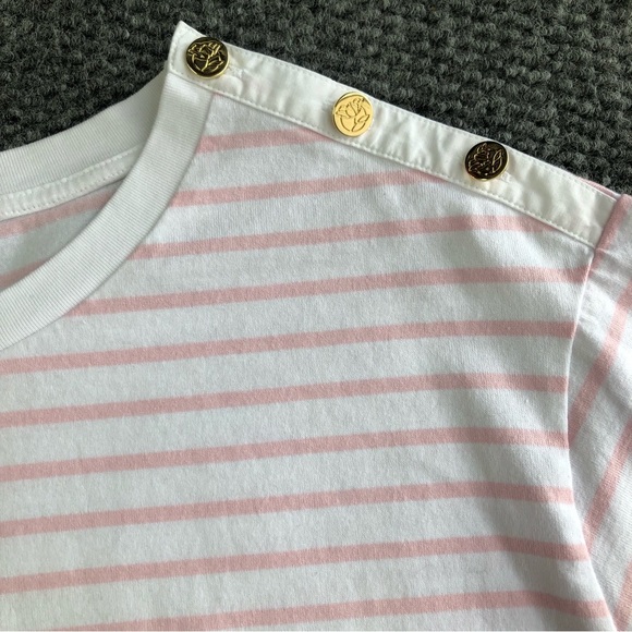 Draper James crewneck t-shirt in pink mariner size 3X - Picture 4 of 9